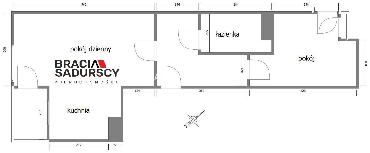 Mieszkanie 2-pokojowe Kraków Grzegórzki, ul. Cystersów. Zdjęcie 12