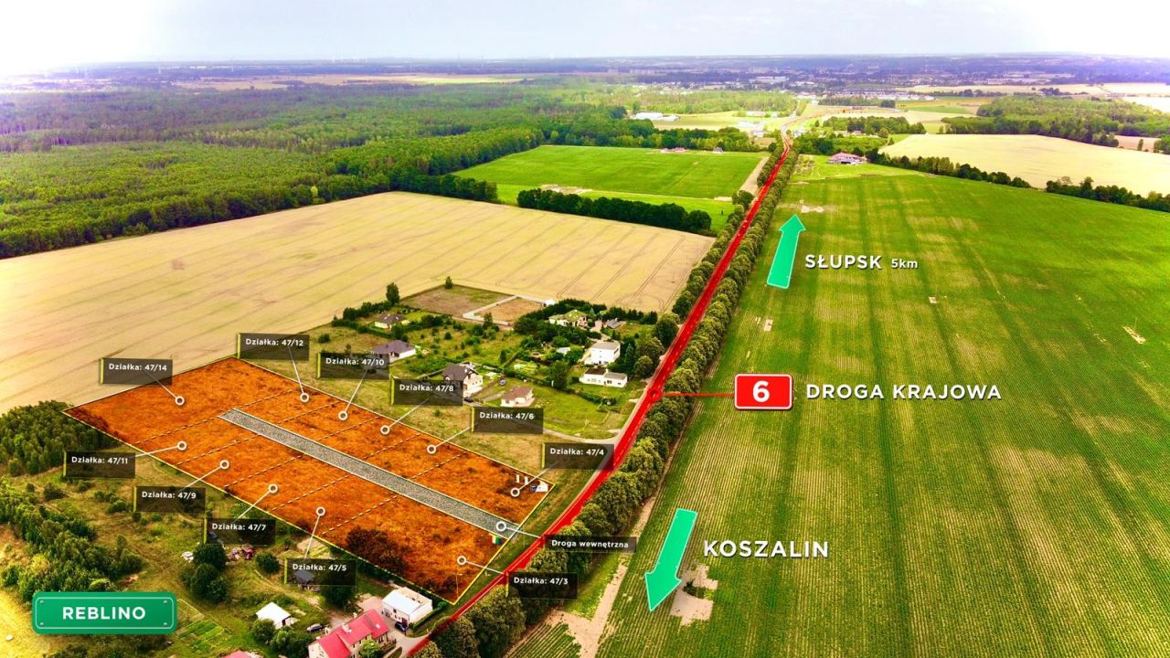 Działka budowlana Reblino