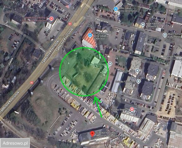 Działka inwestycyjna Katowice, ul. Tadeusza Kościuszki. Zdjęcie 1