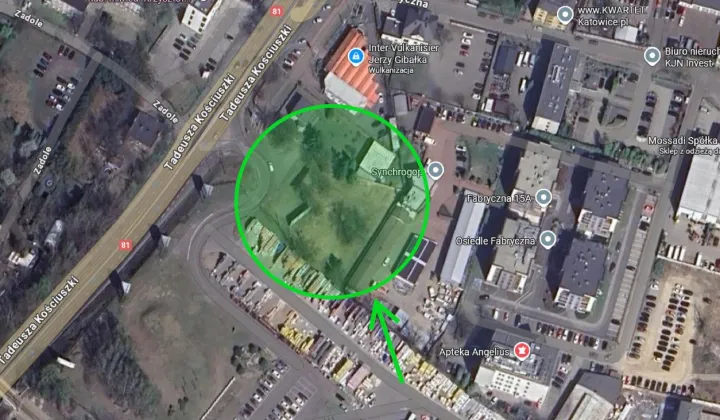 Działka inwestycyjna Katowice, ul. Tadeusza Kościuszki