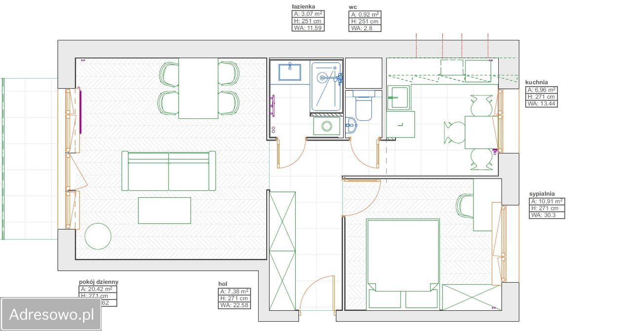 Mieszkanie 2-pokojowe Łódź Chojny, ul. Gospodarcza. Zdjęcie 15