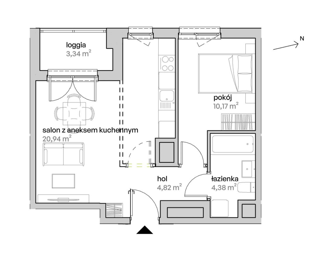 Mieszkanie 2-pokojowe Poznań Starołęka, ul. Unii Lubelskiej. Zdjęcie 7