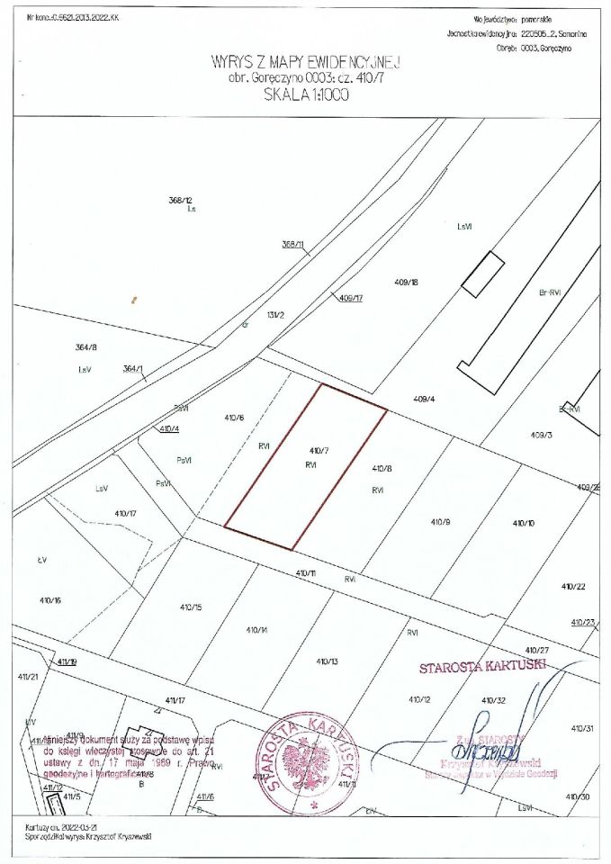 Działka budowlana Goręczyno, ul. Maślakowa. Zdjęcie 1