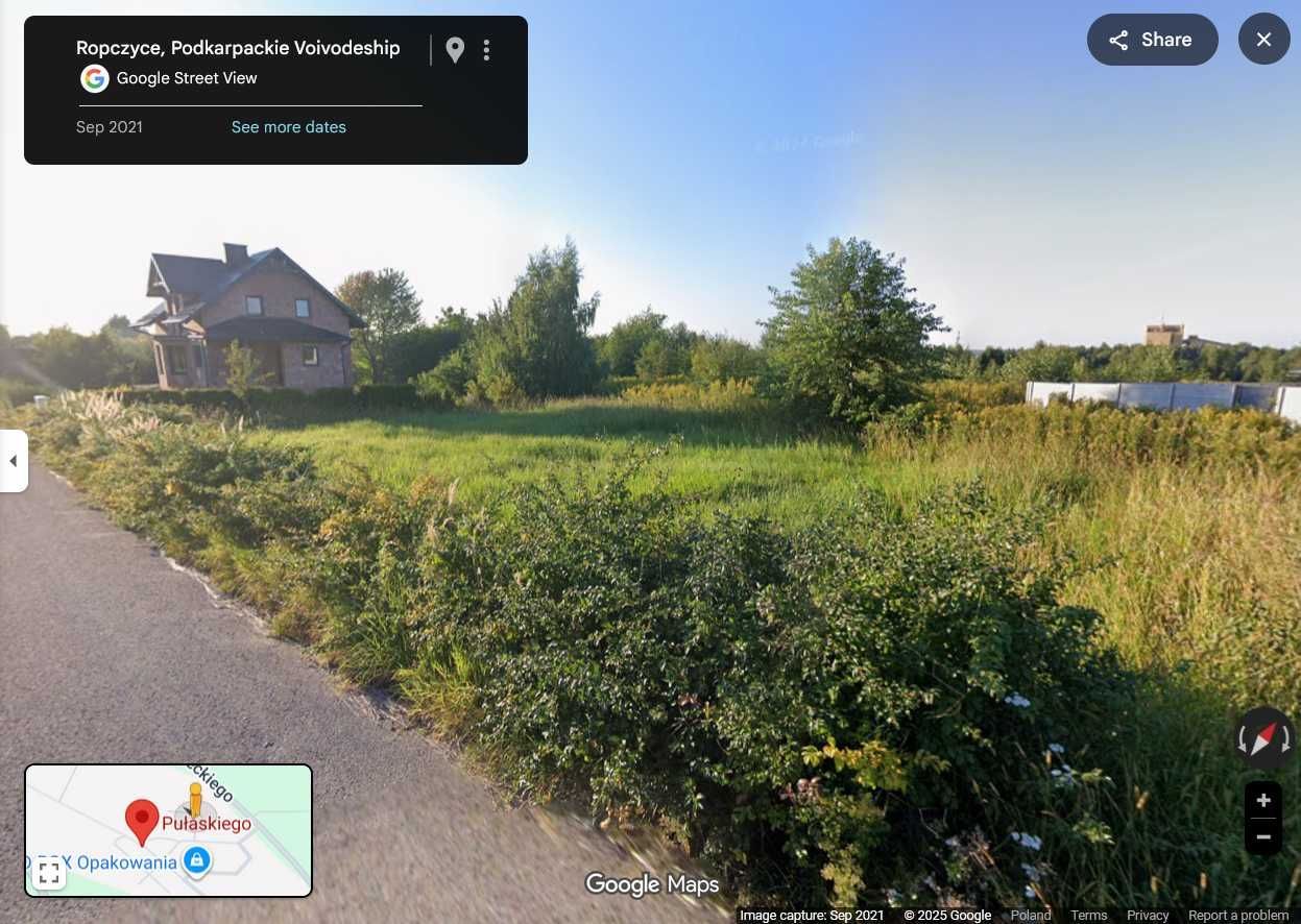 Działka budowlana Ropczyce Czekaj, ul. Kazimierza Pułaskiego