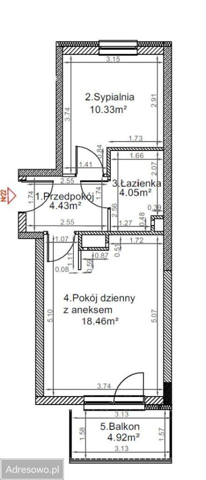 Mieszkanie 2-pokojowe Warszawa Gocław, ul. Jana Nowaka-Jeziorańskiego. Zdjęcie 18