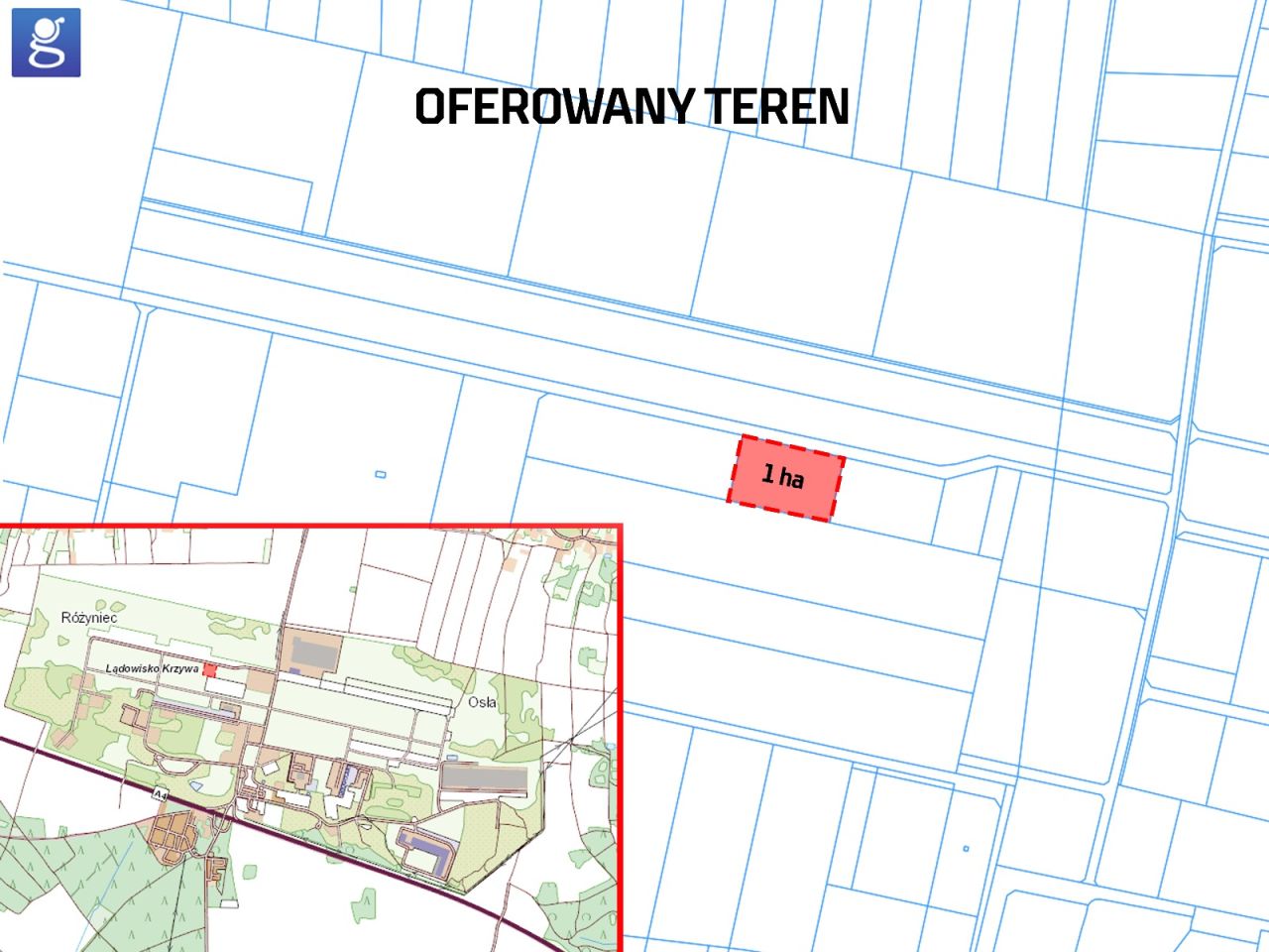 Działka inwestycyjna Różyniec. Zdjęcie 4