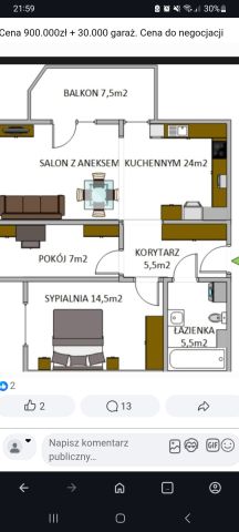 Mieszkanie 3-pokojowe Warszawa Targówek, ul. Malborska. Zdjęcie 1