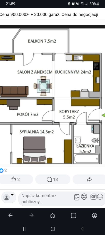 Mieszkanie 3-pokojowe Warszawa Targówek, ul. Malborska. Zdjęcie 1