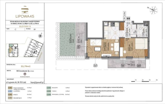 Mieszkanie 2-pokojowe Łódź Stare Polesie, ul. Lipowa. Zdjęcie 6
