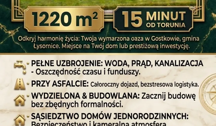 Działka budowlana Gostkowo, Jesionowa
