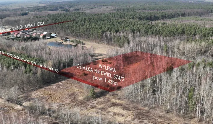 Działka inwestycyjna Wylewa