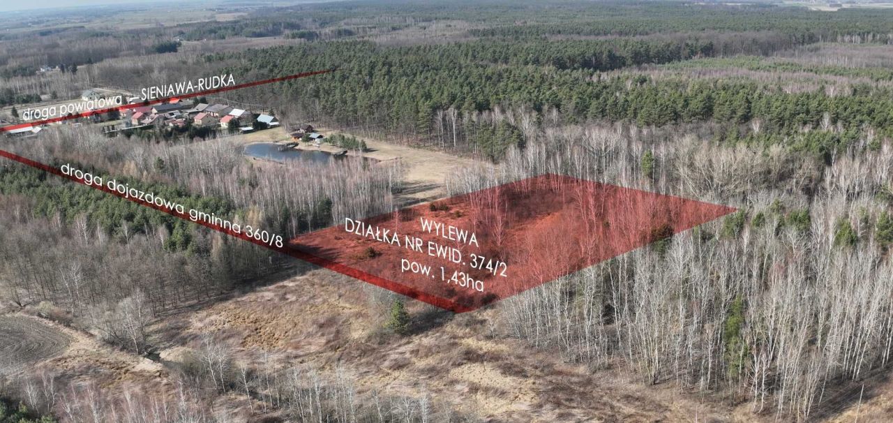 Działka inwestycyjna Wylewa