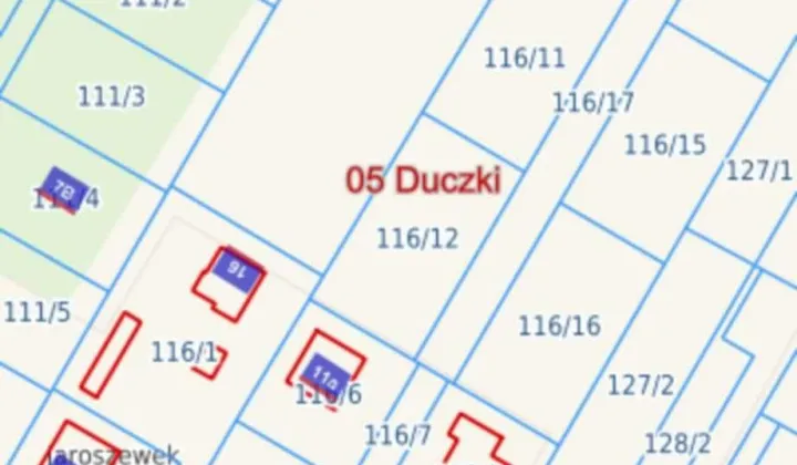 Działka budowlana Duczki