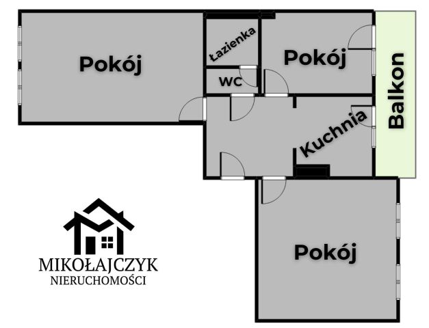 Mieszkanie 3-pokojowe Bartoszyce, ul. Warszawska. Zdjęcie 10