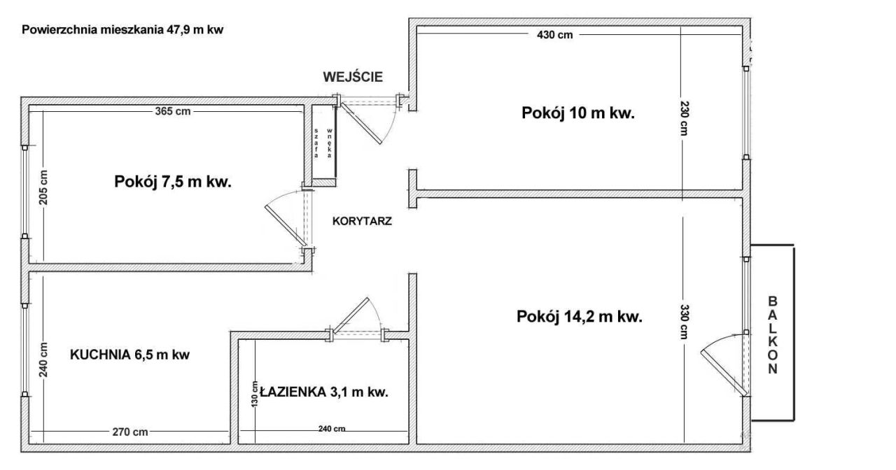 Mieszkanie 3-pokojowe Międzychód. Zdjęcie 2
