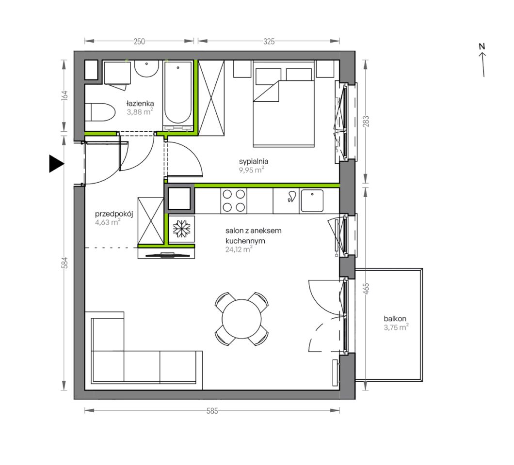 Mieszkanie 2-pokojowe Kraków Płaszów, ul. Myśliwska. Zdjęcie 25