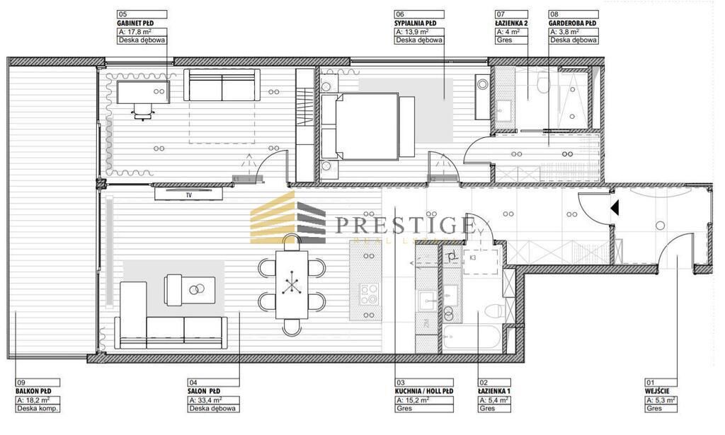 Mieszkanie 3-pokojowe Warszawa Mokotów, pl. Marszałka Józefa Piłsudskiego. Zdjęcie 19