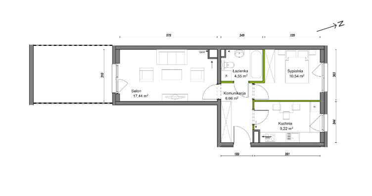 Mieszkanie 2-pokojowe Wrocław Ołtaszyn, ul. Orawska. Zdjęcie 8