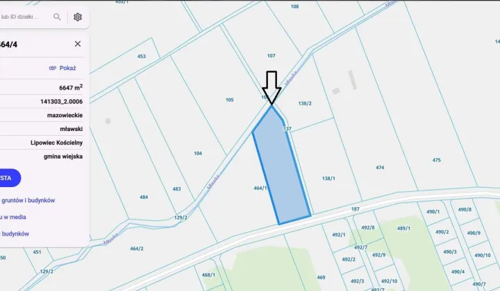 Działka budowlana Lewiczyn