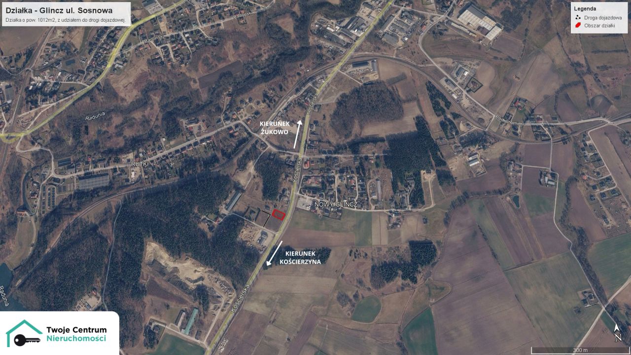 Działka rolno-budowlana Glincz, ul. Sosnowa. Zdjęcie 4