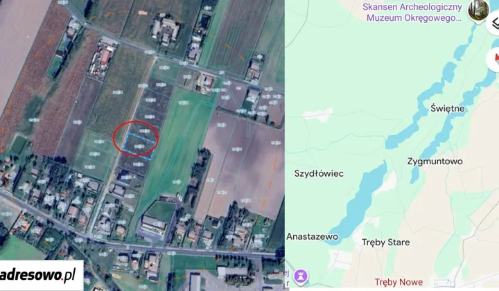 Działka budowlana Tręby Nowe