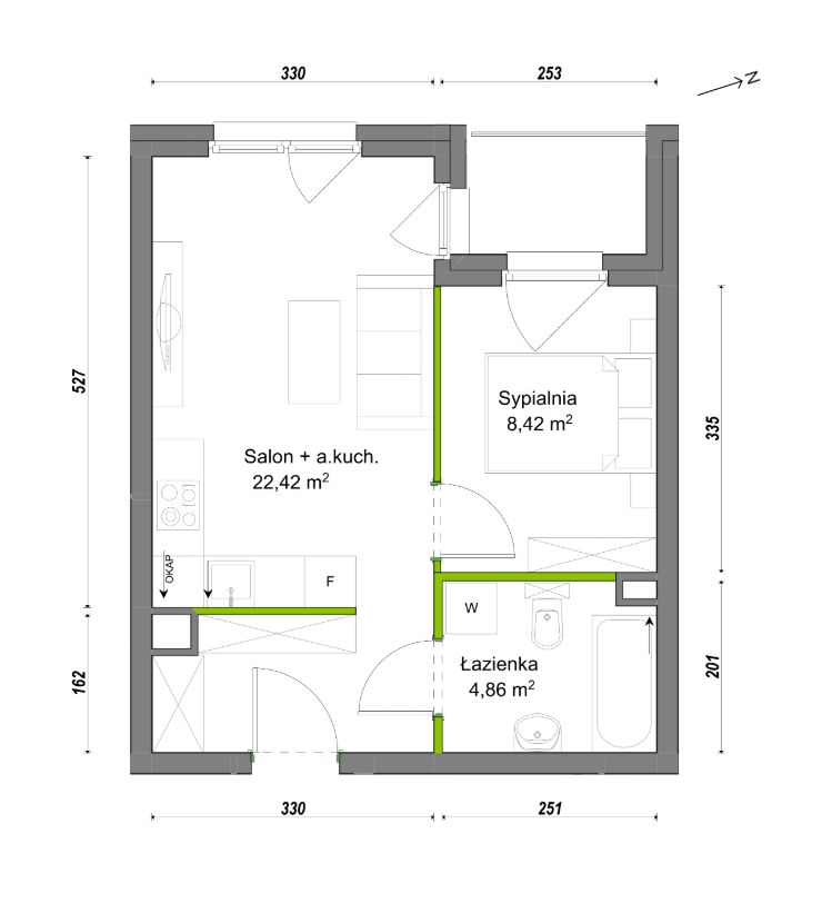 Mieszkanie 2-pokojowe Wrocław Ołtaszyn, ul. Orawska. Zdjęcie 8