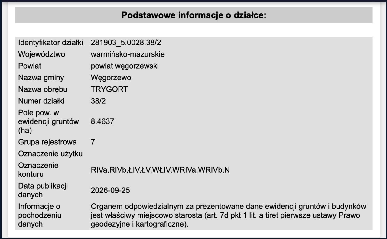 Działka rolna Trygort. Zdjęcie 3