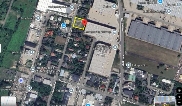 Działka inwestycyjna Warszawa Włochy, ul. Aksamitna