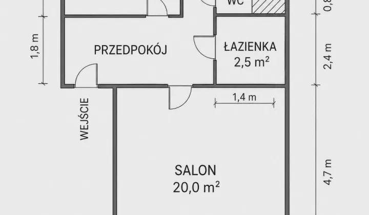 Mieszkanie 2-pokojowe Łódź Chojny, ul. Strzelecka