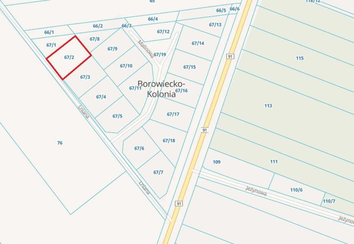 Działka budowlana Borowiecko-Kolonia, ul. Lniana. Zdjęcie 2