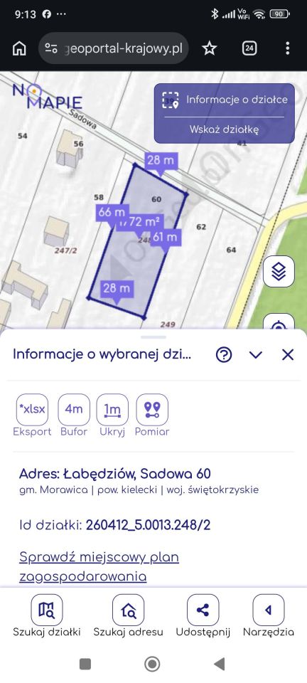 Działka budowlana Łabędziów, ul. Sadowa. Zdjęcie 1
