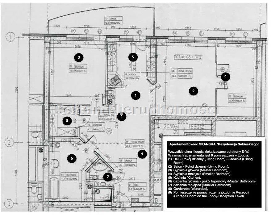 Mieszkanie 3-pokojowe Warszawa Mokotów, ul. Jana III Sobieskiego. Zdjęcie 38
