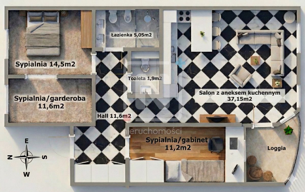 Mieszkanie 4-pokojowe Warszawa Mokotów, ul. Puławska. Zdjęcie 20