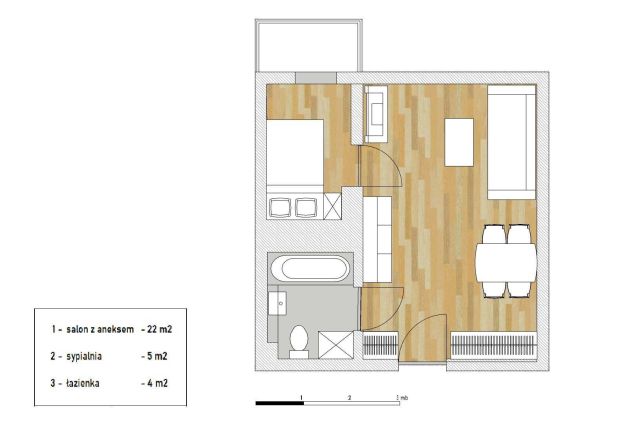 Mieszkanie 2-pokojowe Warszawa Bielany. Zdjęcie 1