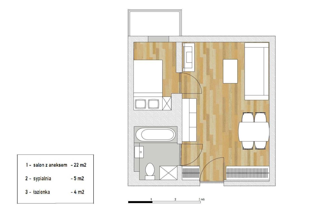 Mieszkanie 2-pokojowe Warszawa Bielany. Zdjęcie 1