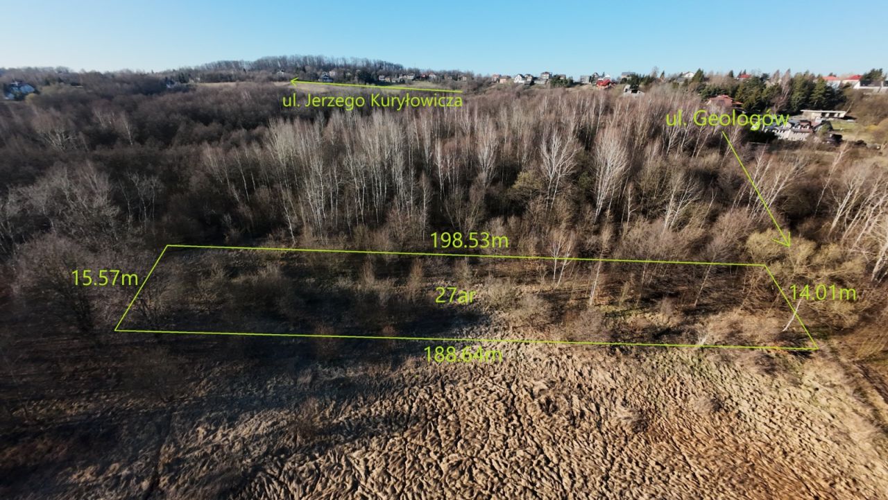 Działka rolna Kraków Podgórze, ul. Geologów