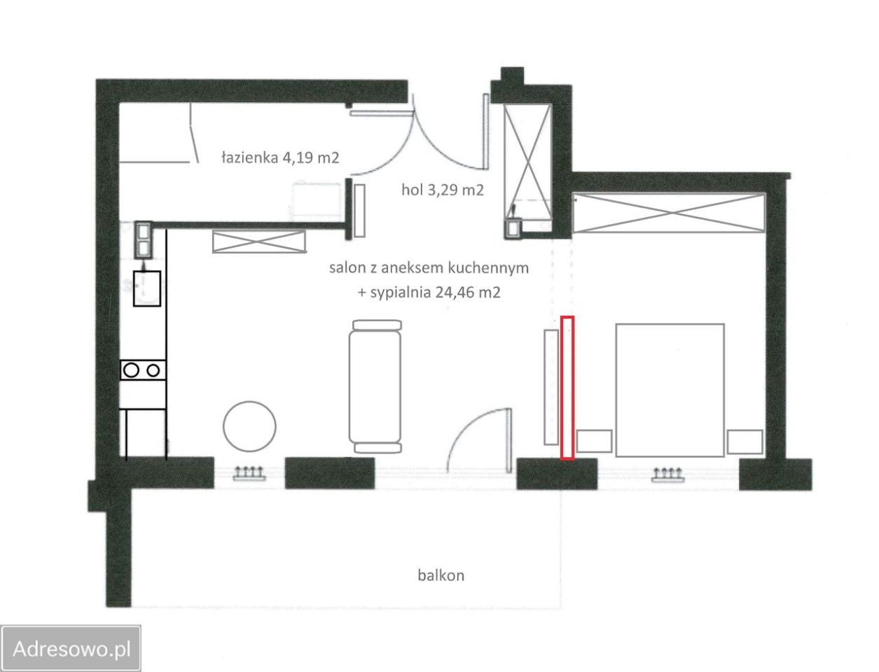 Mieszkanie 2-pokojowe Wyrzysk, ul. Akacjowa. Zdjęcie 8