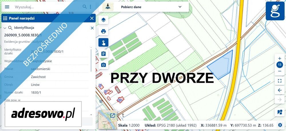 Działka budowlana Linów. Zdjęcie 3