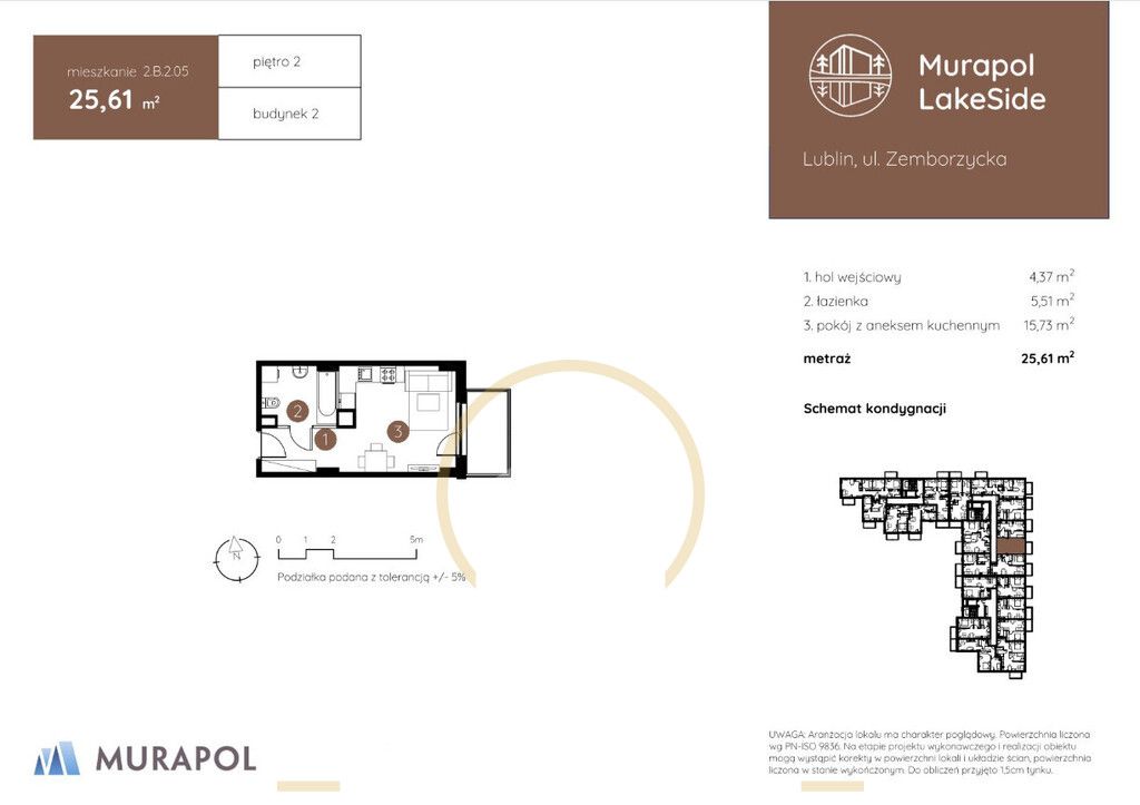 Mieszkanie 1-pokojowe Lublin Dziesiąta, ul. Zemborzycka. Zdjęcie 5