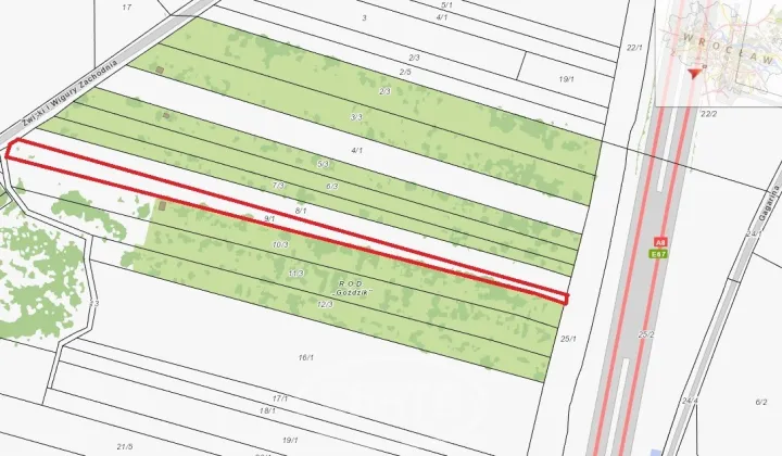 Działka inwestycyjna Wrocław Fabryczna, ul. Żwirki i Wigury