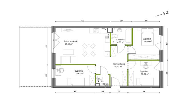 Mieszkanie 4-pokojowe Wrocław Ołtaszyn, ul. Orawska. Zdjęcie 8