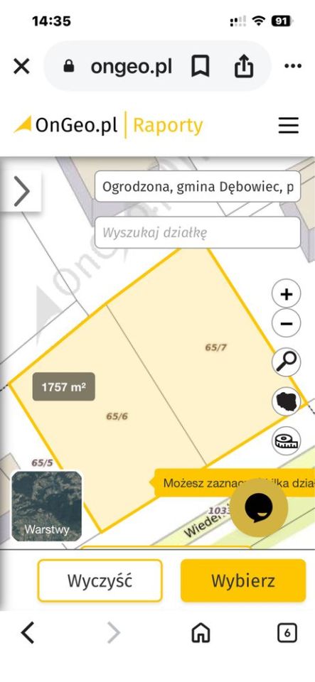 Działka budowlana Ogrodzona. Zdjęcie 2