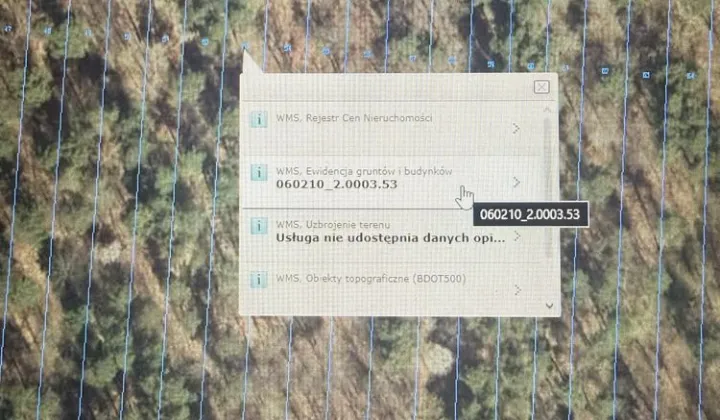 Działka leśna Obsza