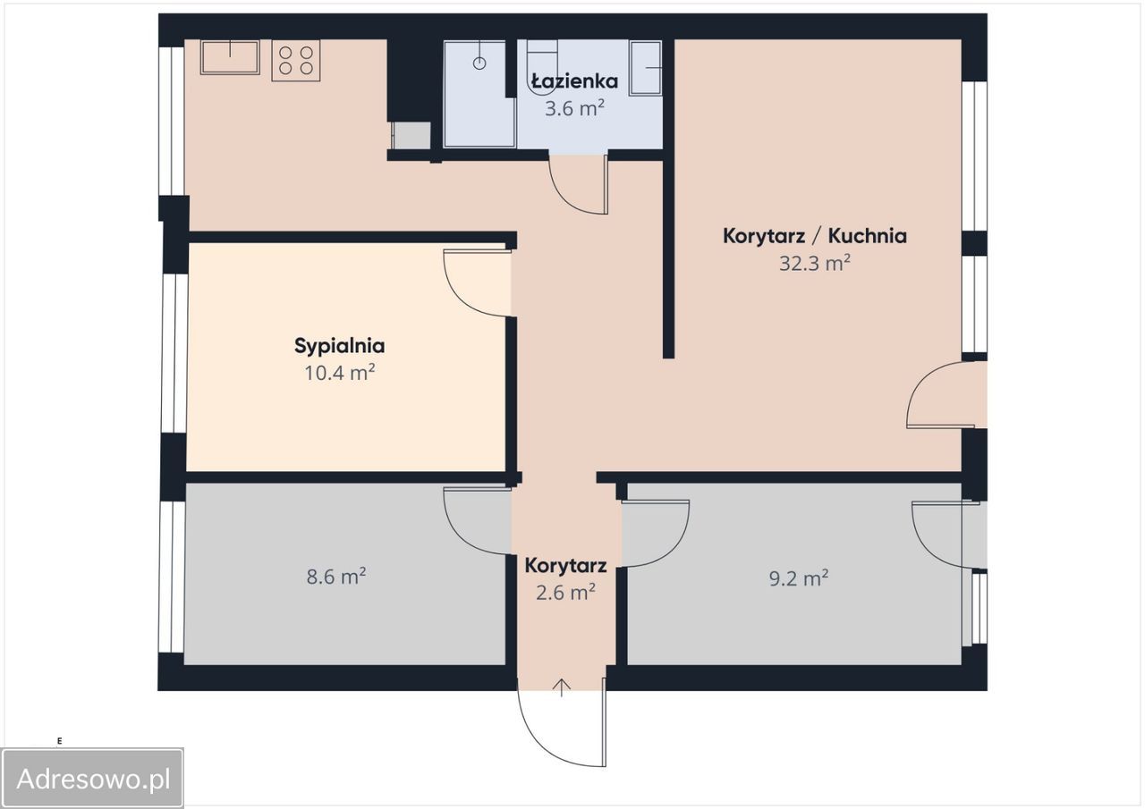 Mieszkanie 4-pokojowe Wrocław Krzyki, ul. Przyjaźni. Zdjęcie 17