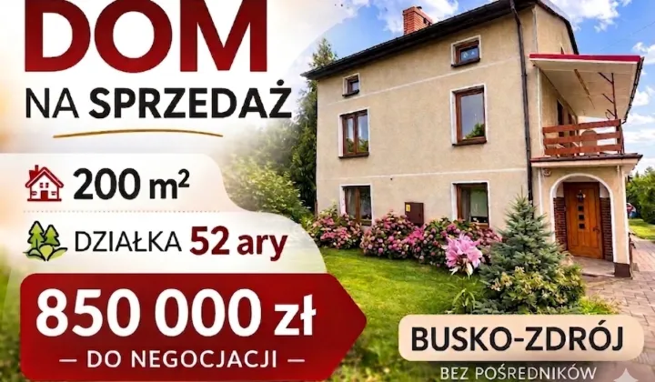 dom wolnostojący, 6 pokoi Busko-Zdrój Choinki, ul. Łagiewnicka