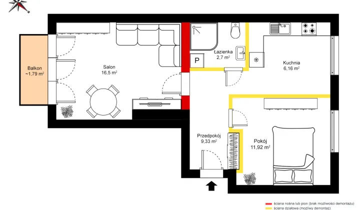 Mieszkanie 2-pokojowe Żyrardów Centrum, ul. Józefa Mireckiego