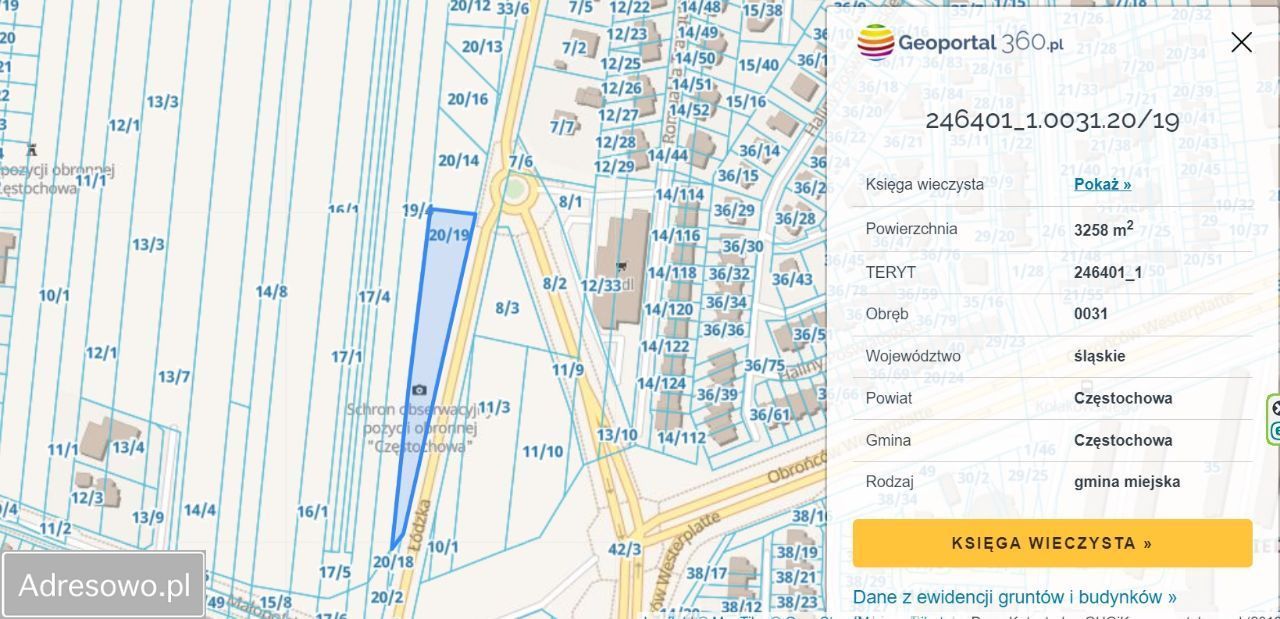 Działka budowlana Częstochowa Parkitka, ul. Łódzka. Zdjęcie 3