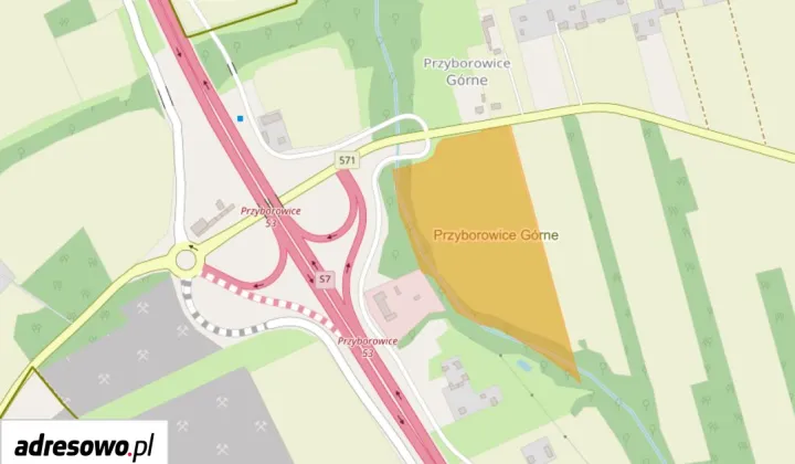 Działka inwestycyjna Przyborowice Górne