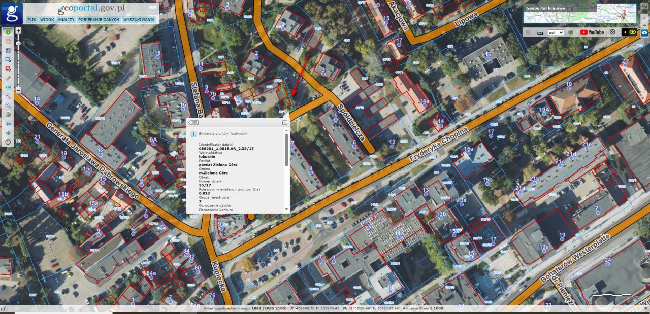 Działka budowlana Zielona Góra Centrum, ul. Spółdzielcza. Zdjęcie 2