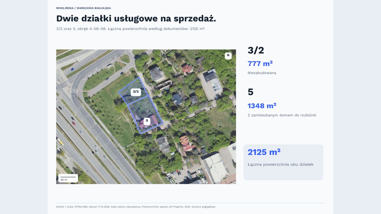 Działka inwestycyjna Warszawa Białołęka, ul. Modlińska. Zdjęcie 2